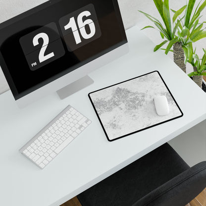 Marble Texture Desk Mat — Large Extended Mouse Pad, Gray White Office & Gaming Surface