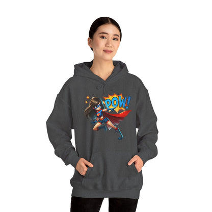 Superhero Girl Hoodie — POW! Graphic Pullover for Fans