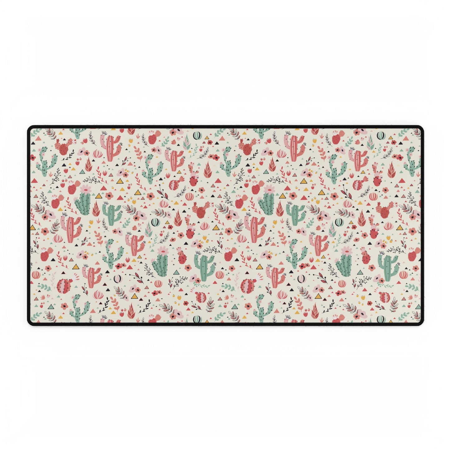 Cactus Garden Desk Mat — Large Floral Desert Mouse Pad