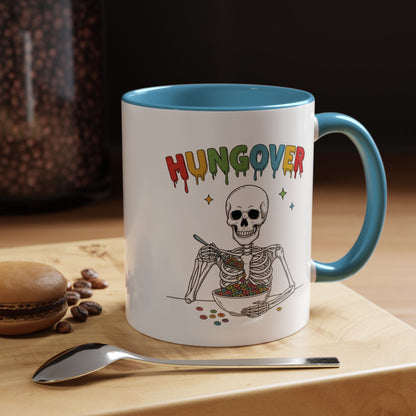 Hungover Coffee Mug — Funny Skeleton Cereal Mug (11/15oz)