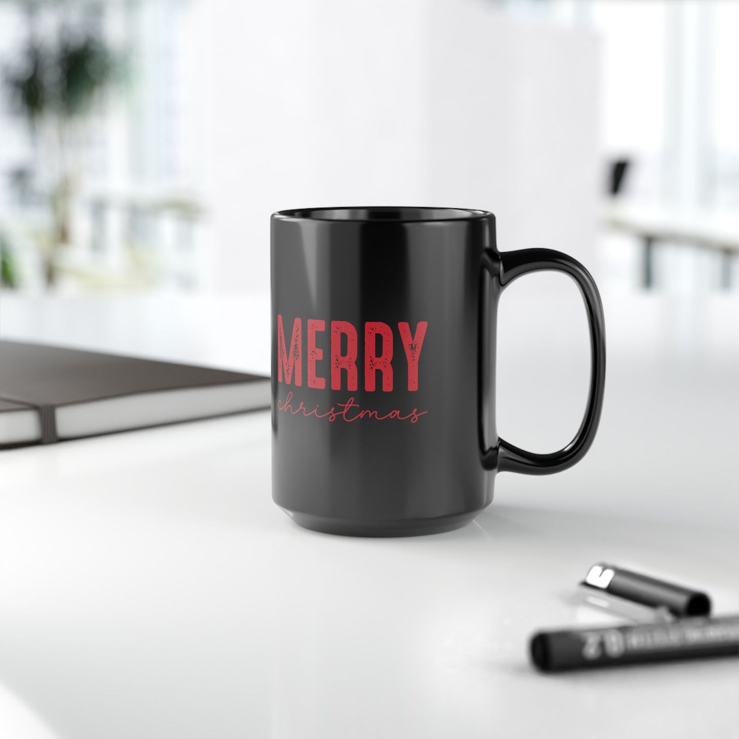 Merry Christmas Mug – Minimalist Christmas Coffee Cup – Simple Gift for Women & Men