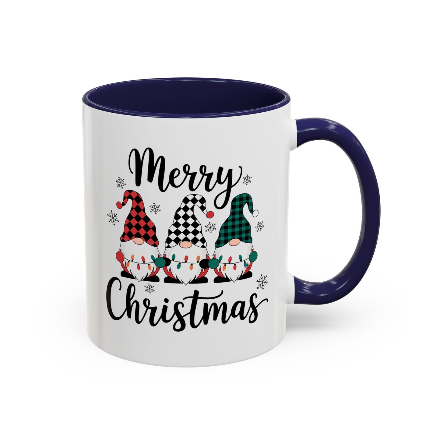 Merry Christmas Gnome Accent Coffee Mug – Holiday 11/15oz Ceramic