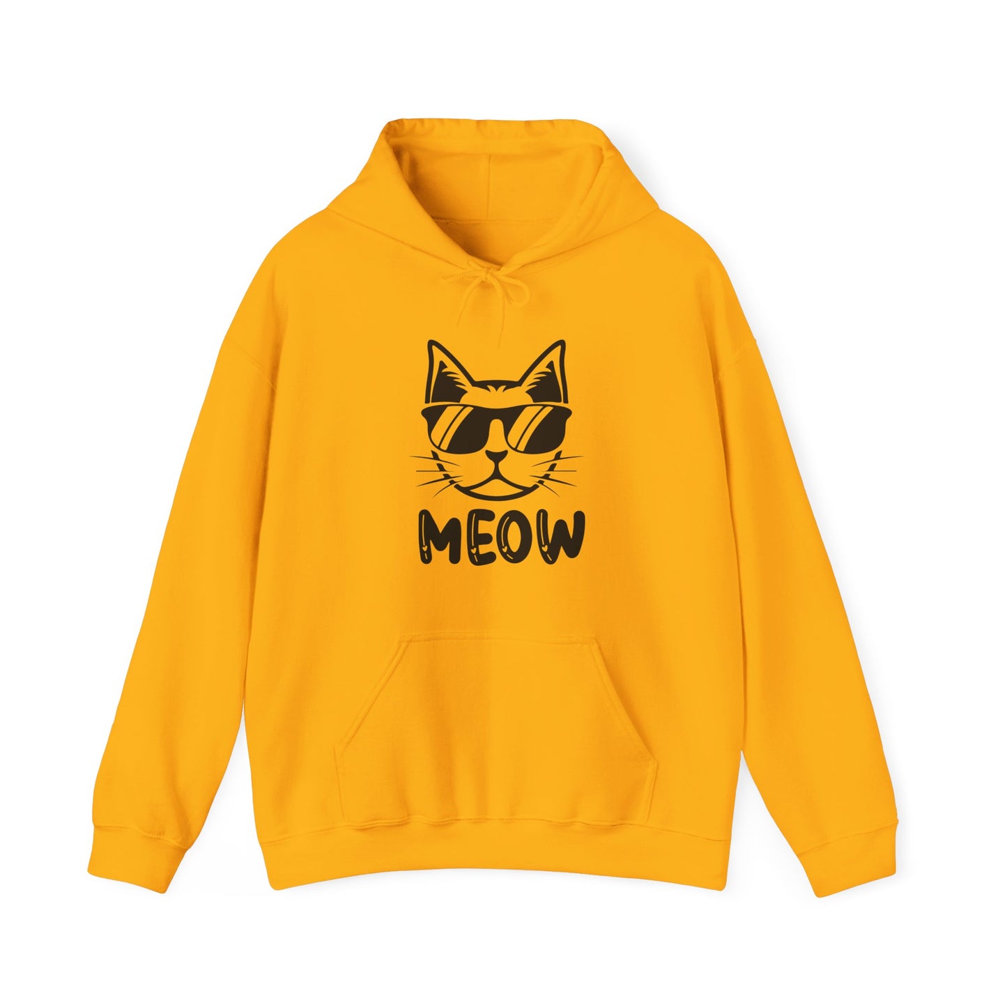 Cool Cat Unisex Hoodie – MEOW Sweatshirt for Cat Lovers