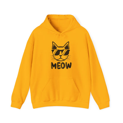 Cool Cat Unisex Hoodie – MEOW Sweatshirt for Cat Lovers