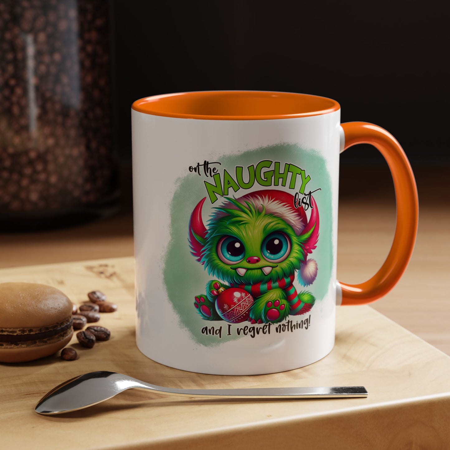 Naughty List Christmas Mug – Cute Monster Holiday Coffee Cup, Funny Xmas Gift (11oz/15oz)