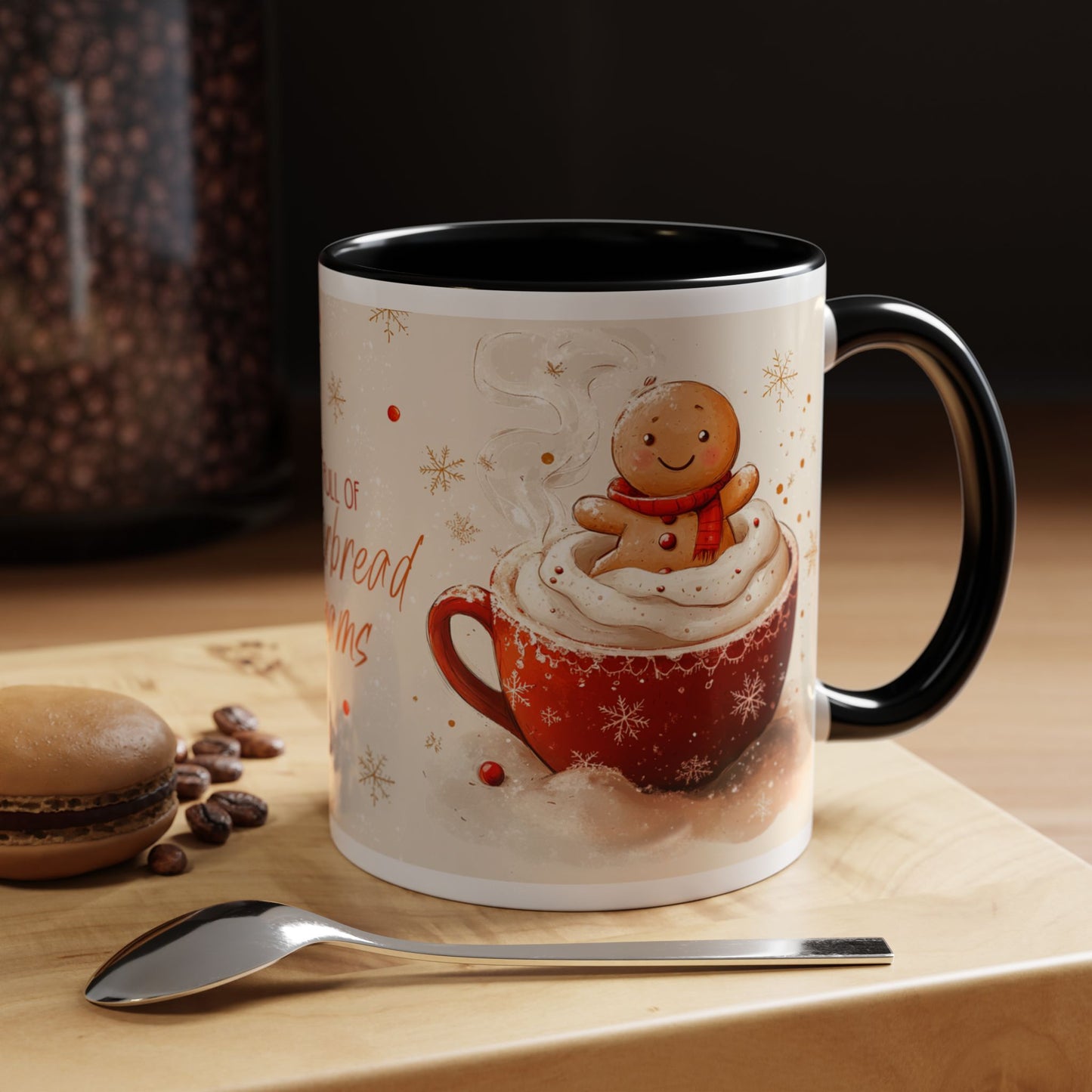 Gingerbread Dreams Coffee Mug — Holiday Accent Christmas Mug (11/15oz)