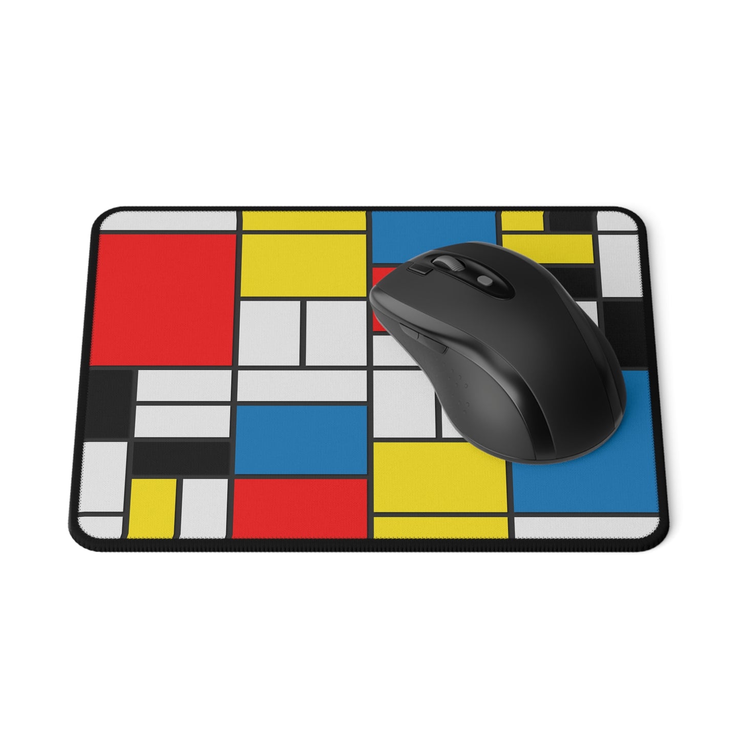 Mondrian Grid Gaming Mouse Pad — Non‑Slip Color Block Desk Pad