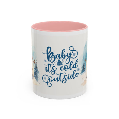 Baby It's Cold Outside Snowman Christmas Coffee Mug — Winter Holiday Hot Cocoa Cup (11/15oz)