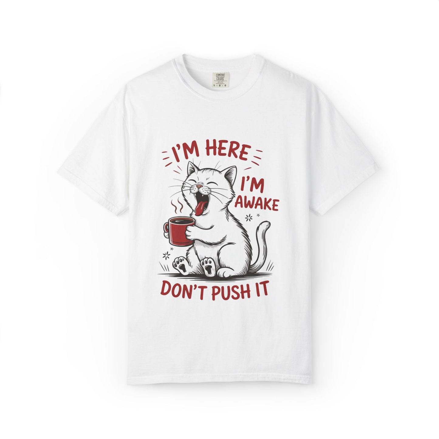 Funny Cat Coffee Unisex T-Shirt – Lazy Morning Cat Tee