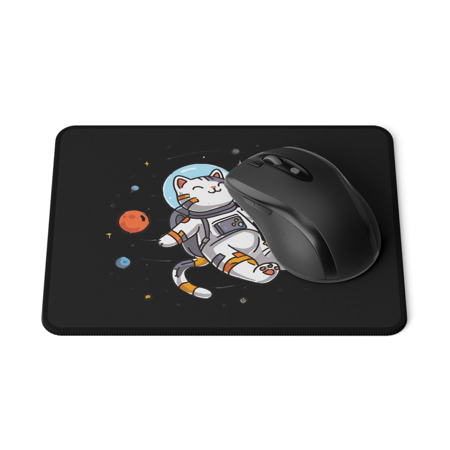 Astronaut Cat Gaming Mouse Pad — Cute Space Cat Non-Slip Mousepad