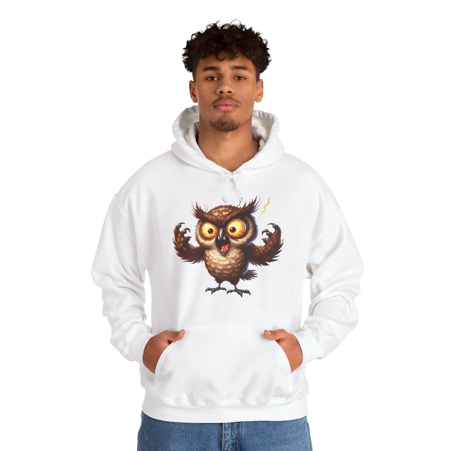 Cute Fluffy Owl Hoodie – Whimsical Cartoon Owl Pullover for Bird Lovers & Halloween