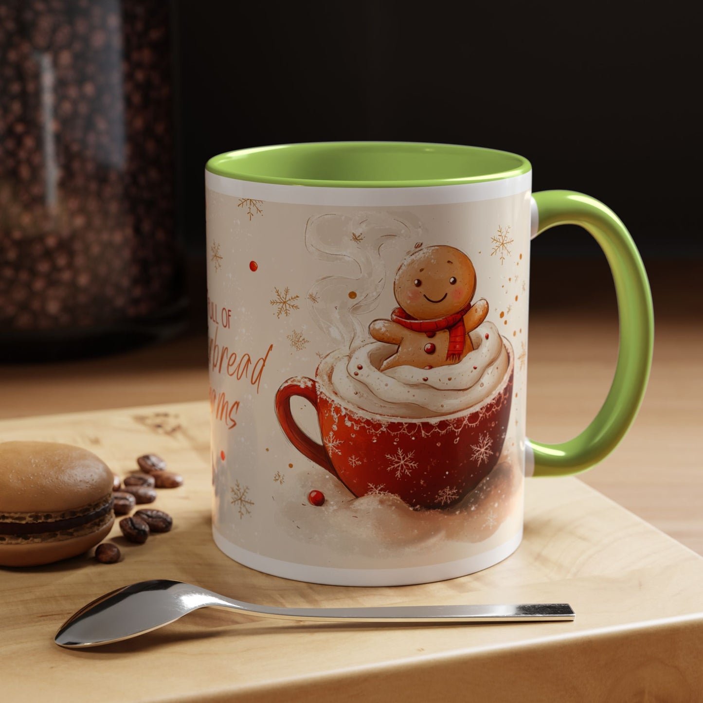 Gingerbread Dreams Coffee Mug — Holiday Accent Christmas Mug (11/15oz)