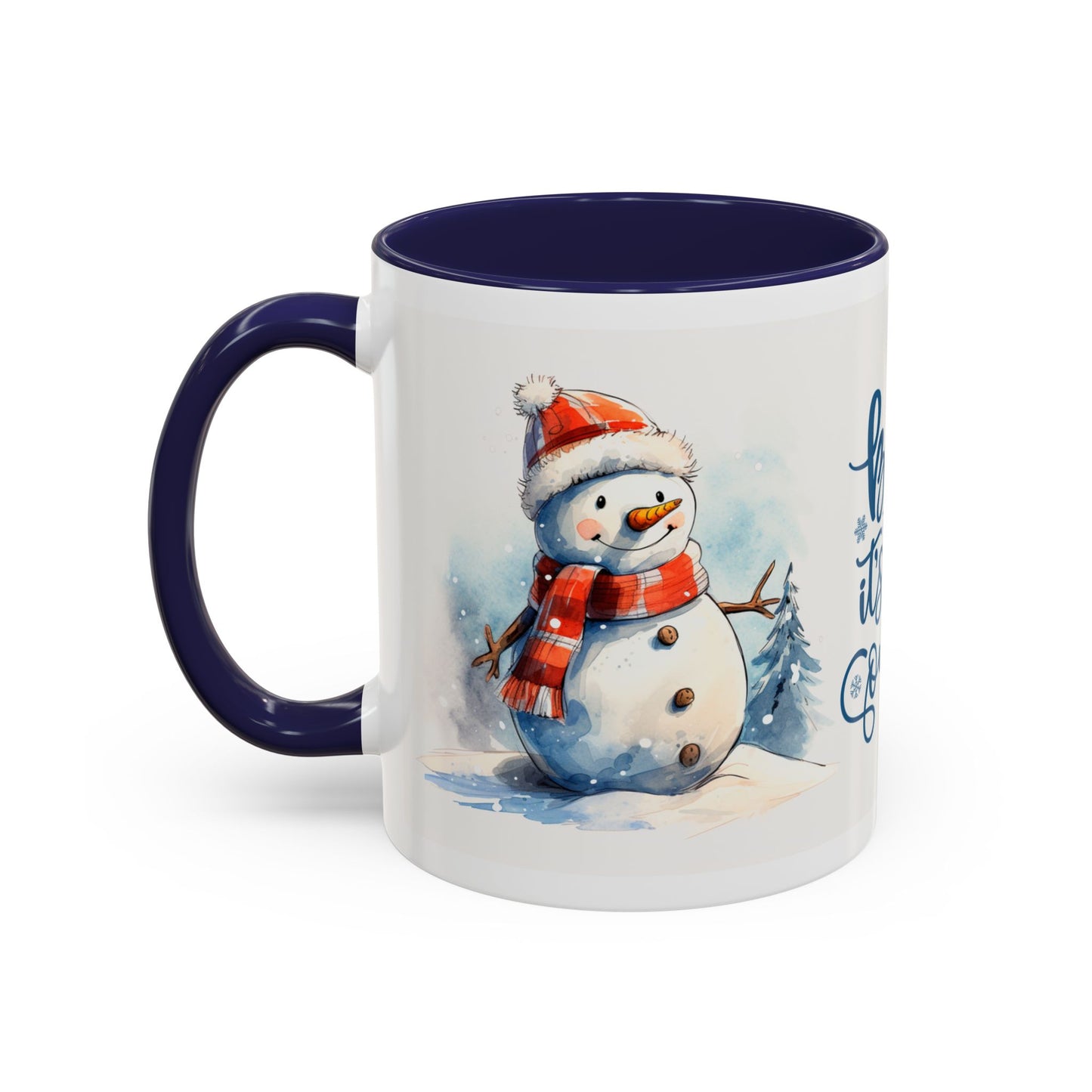 Baby It's Cold Outside Snowman Christmas Coffee Mug — Winter Holiday Hot Cocoa Cup (11/15oz)