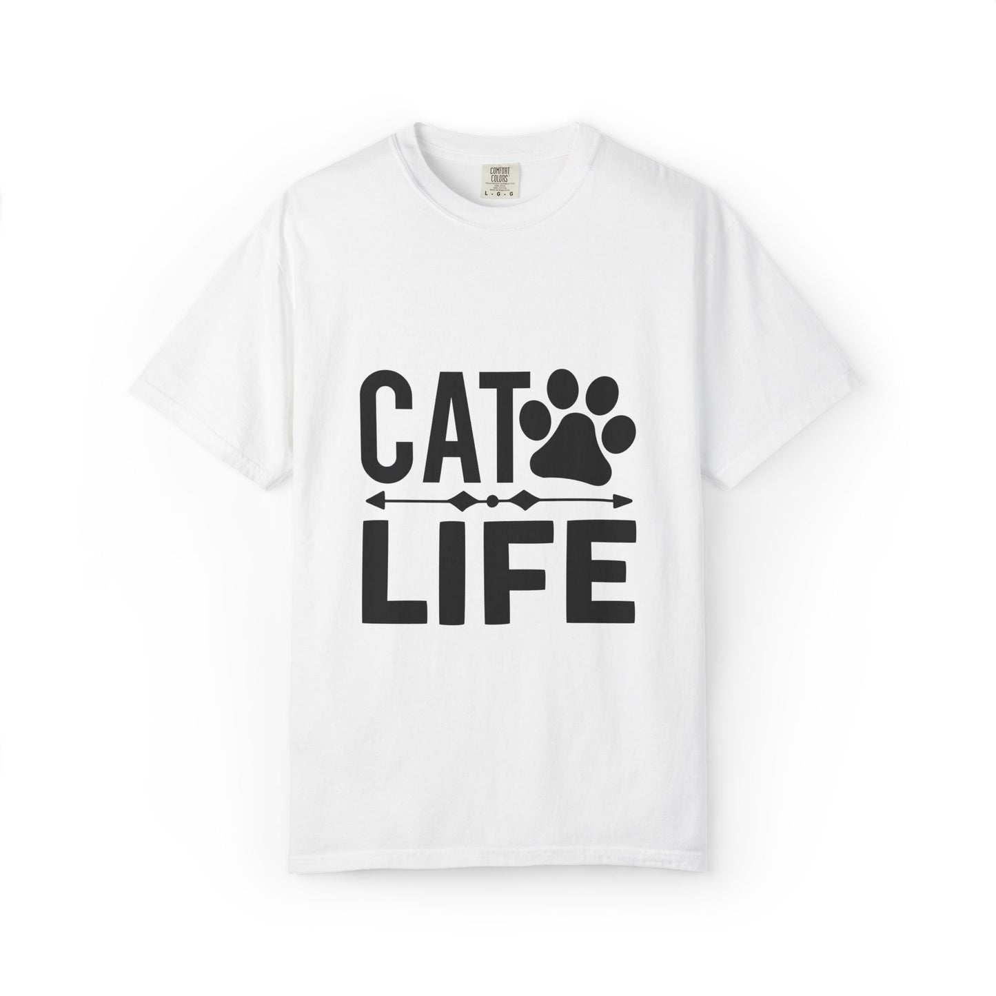 Cat Life Unisex T-Shirt – Minimal Paw Print Cat Lover Tee