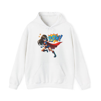 Superhero Girl Hoodie — POW! Graphic Pullover for Fans