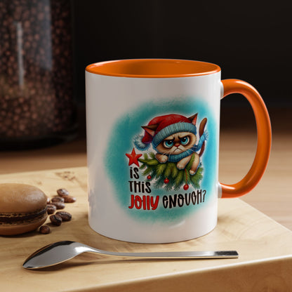 Is This Jolly Enough? Grumpy Cat Holiday Accent Mug