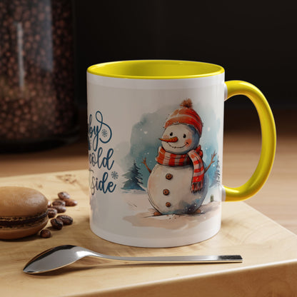 Baby It's Cold Outside Snowman Christmas Coffee Mug — Winter Holiday Hot Cocoa Cup (11/15oz)
