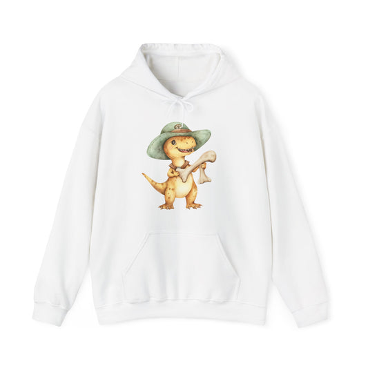 Dinosaur Ranger Hoodie — Cute Dino with Hat & Flag Graphic