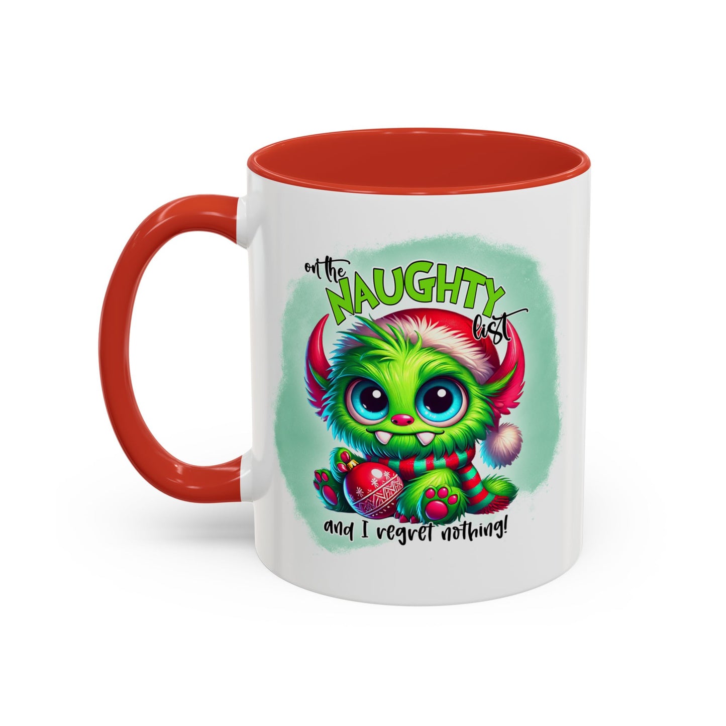 Naughty List Christmas Mug – Cute Monster Holiday Coffee Cup, Funny Xmas Gift (11oz/15oz)