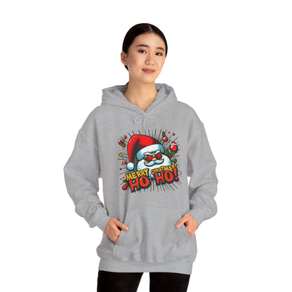 Santa 'Merry Christmas Ho Ho!' Hoodie — Festive Holiday Sweatshirt