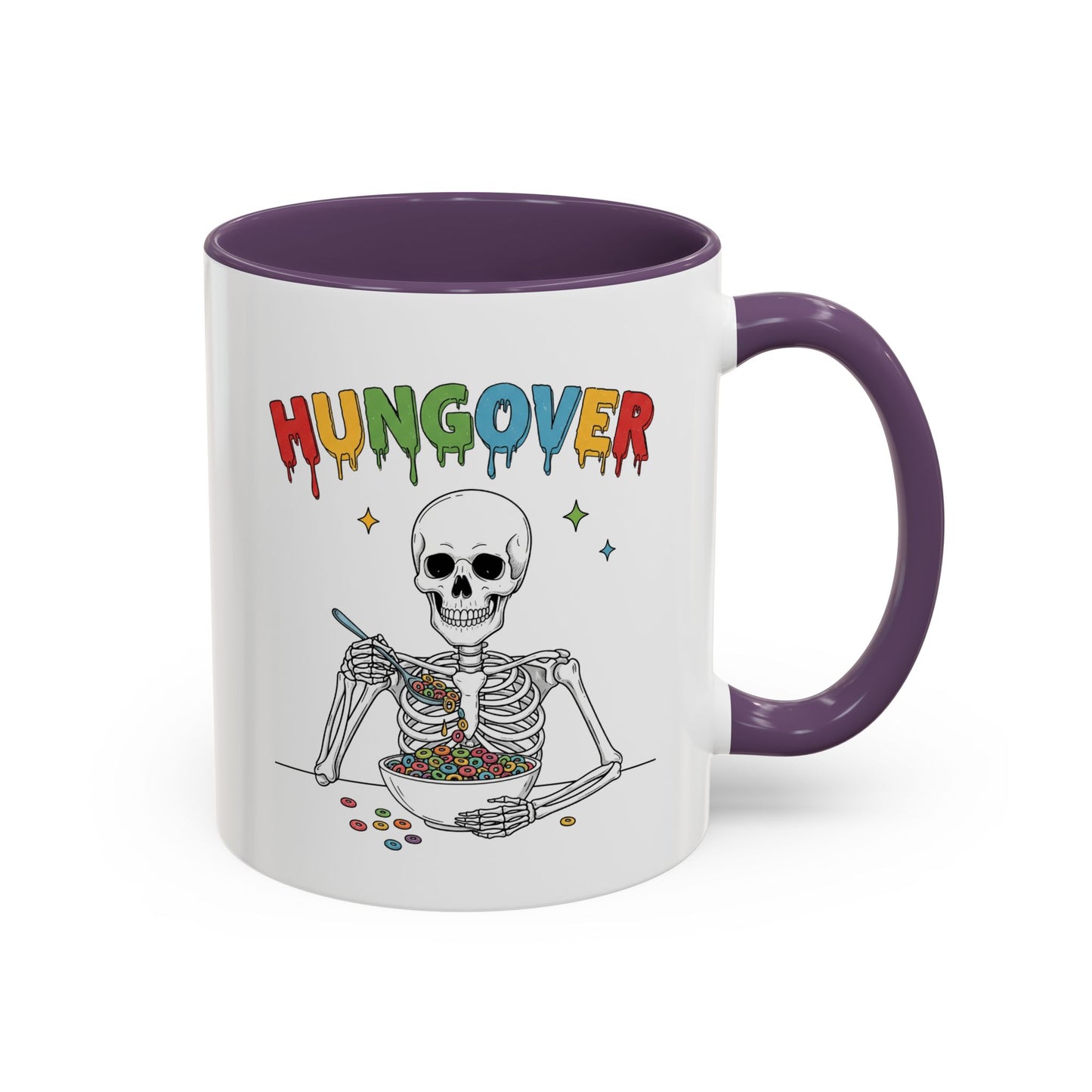 Hungover Coffee Mug — Funny Skeleton Cereal Mug (11/15oz)