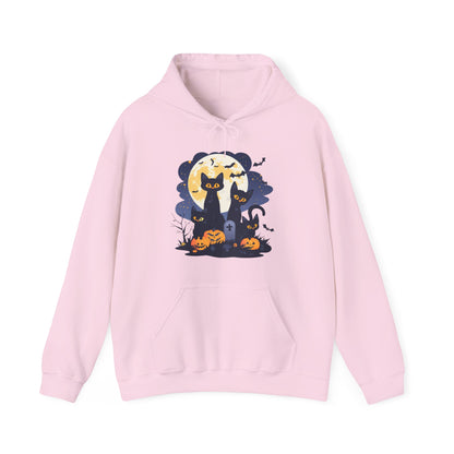 Black Cats Full Moon Halloween Unisex Hoodie
