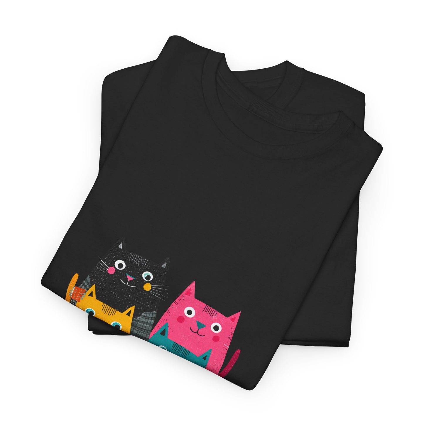 Band Cats T-Shirt – Colorful Cat Music Graphic Tee