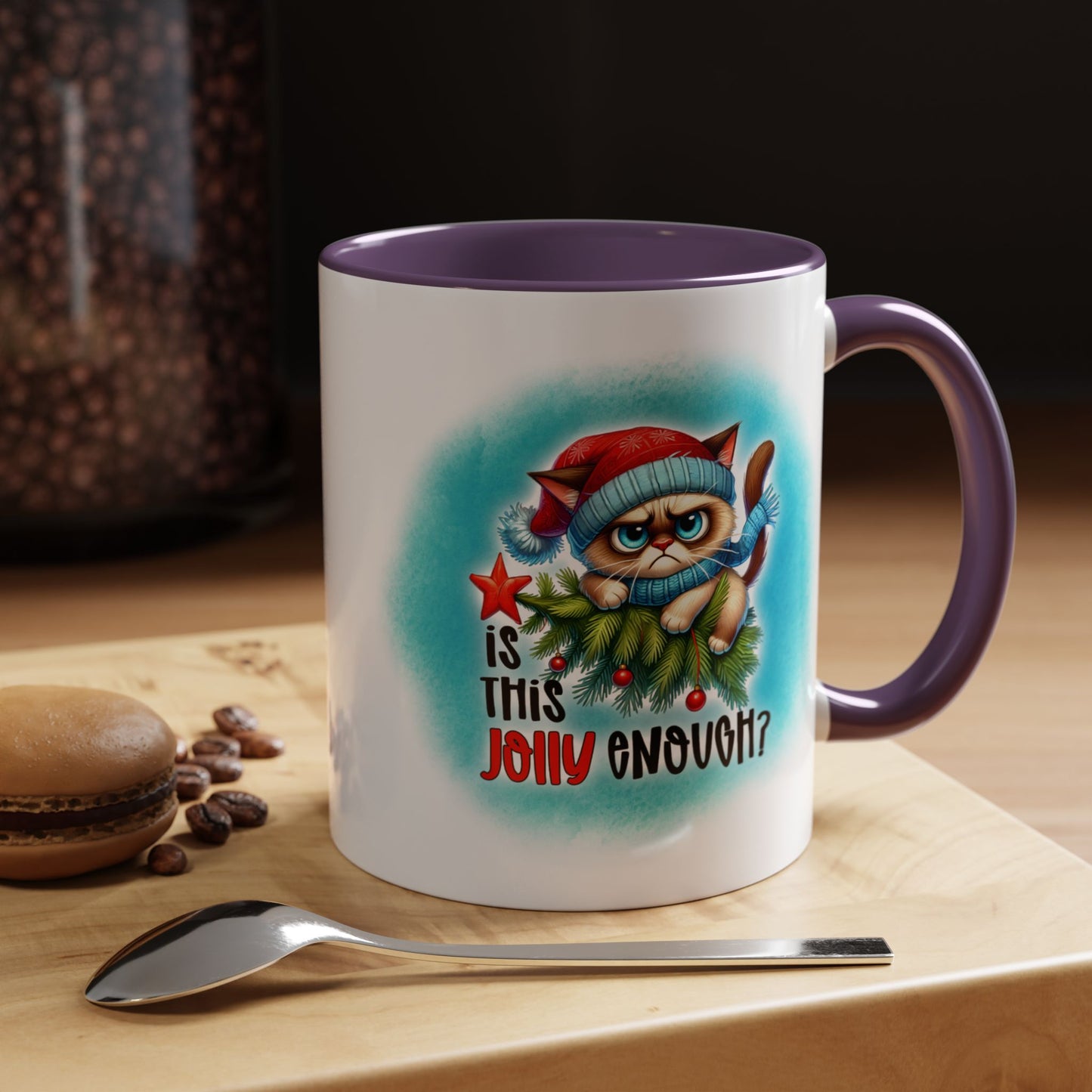 Is This Jolly Enough? Grumpy Cat Holiday Accent Mug