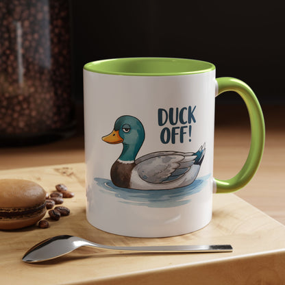 Funny Duck Coffee Mug – Duck Off! Sarcastic Animal Humor Cup