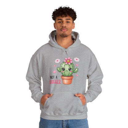 Hoodie — Cute Cactus “Not a Hugger” Graphic Pullover