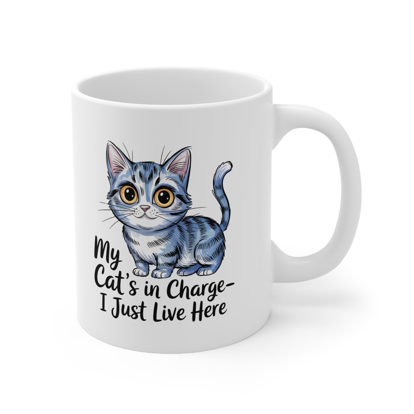 My Cat Is In Charge I Just Live Here Cute Cat Mug