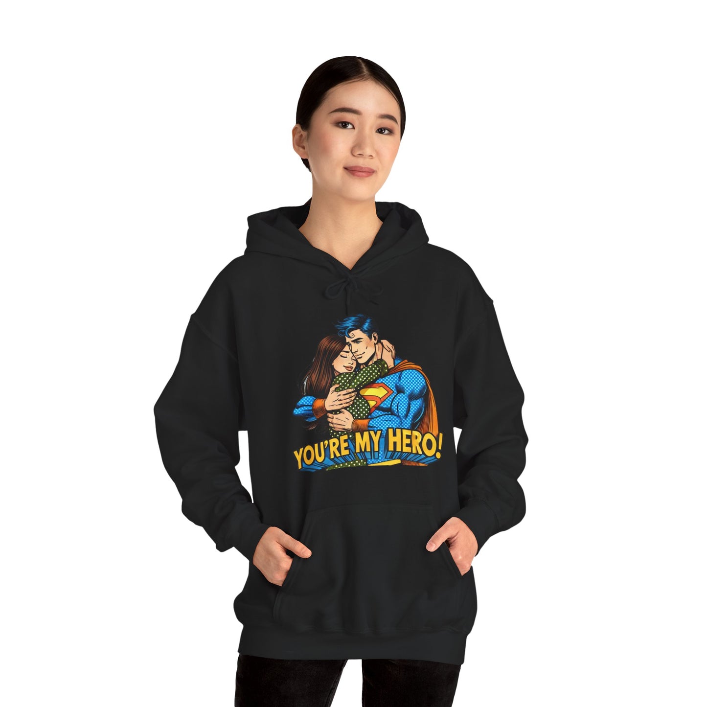 Hero Hug Hoodie - "You're My Hero" Graphic Pullover