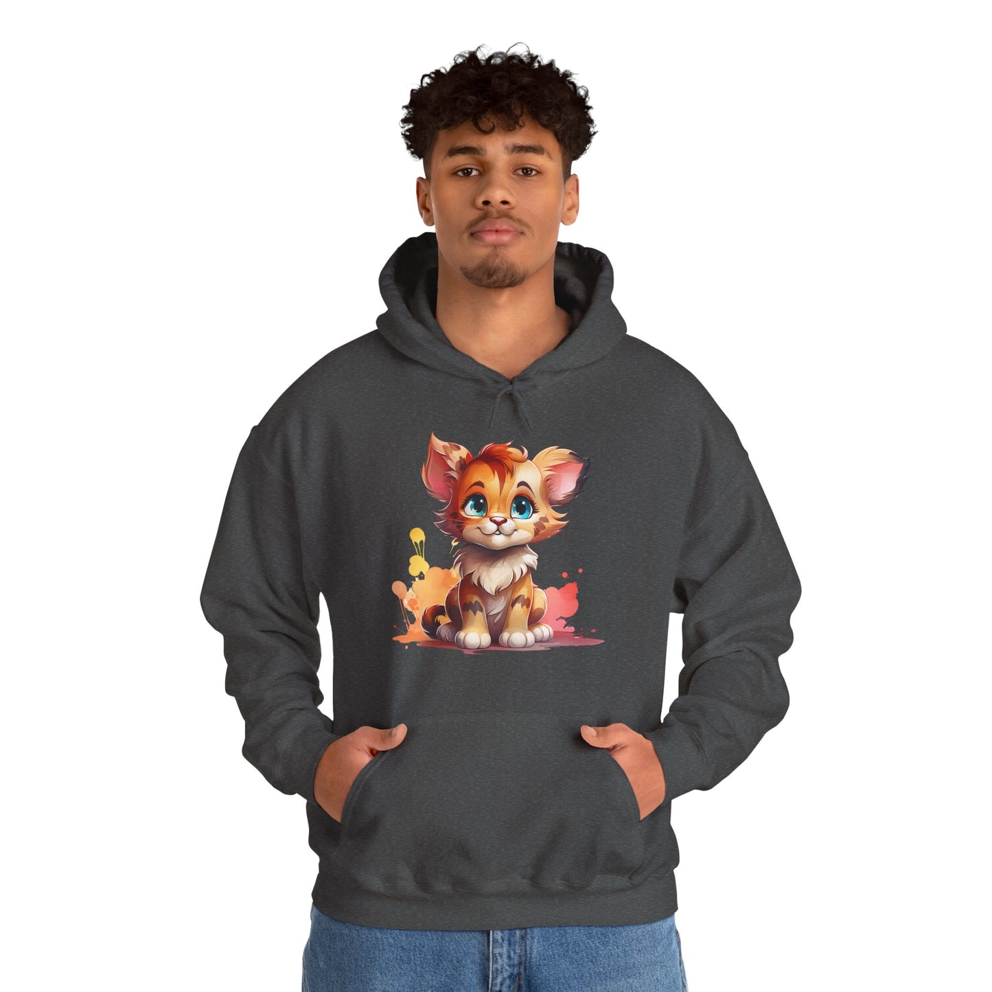 Cute Kitten Hoodie — Adorable Watercolor Cat Pullover for Cat Lovers