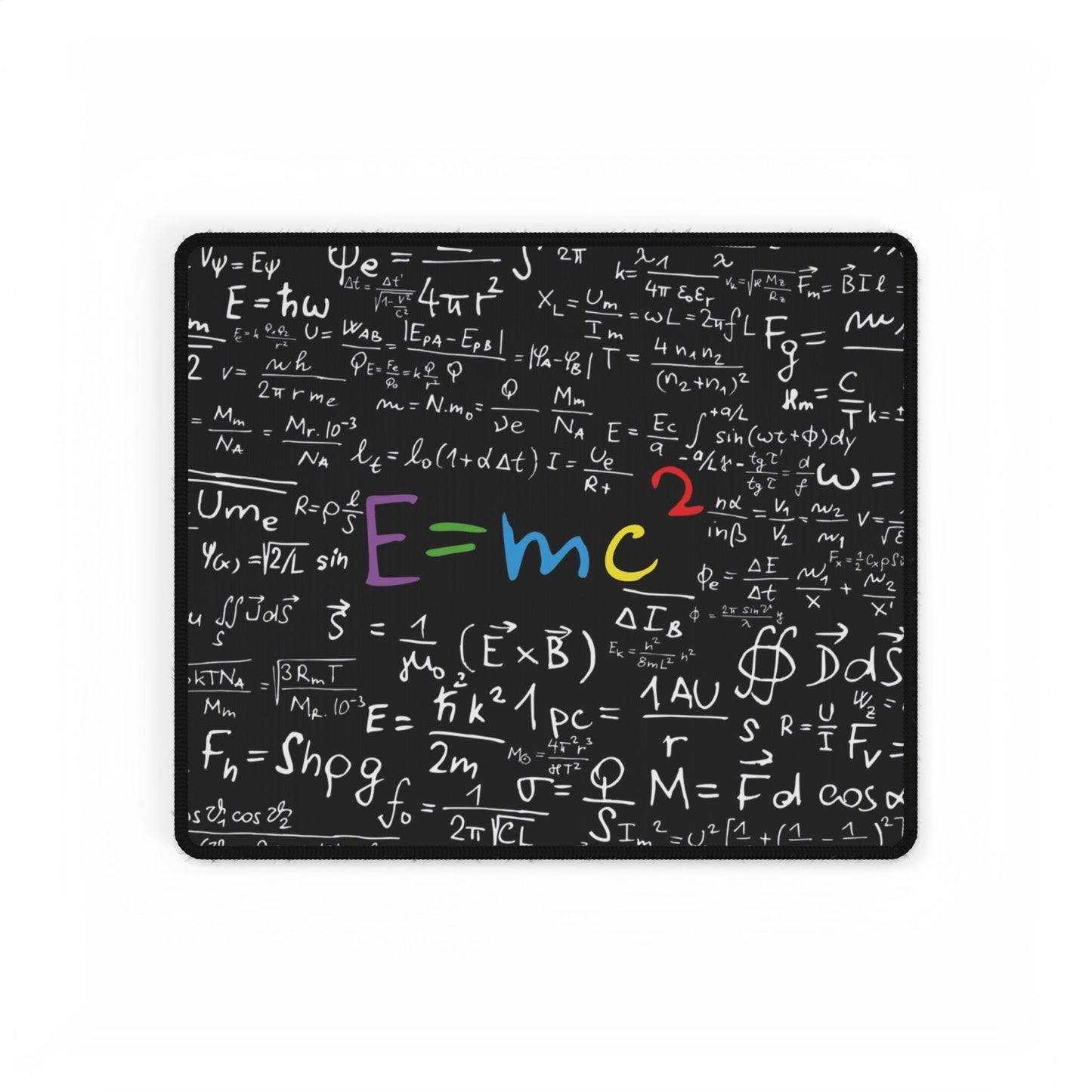 E=mc Science Desk Mat — Math & Physics Formula Gaming/Worksurface Pad