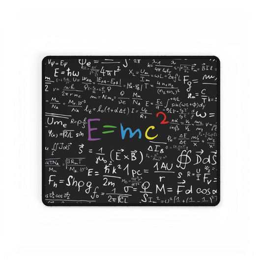 E=mc Science Desk Mat — Math & Physics Formula Gaming/Worksurface Pad