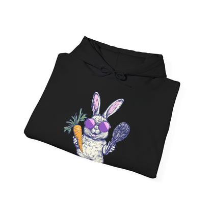 Easter Bunny Skull Hoodie — Cute Creepy Rabbit with Carrot & Bone Graphic