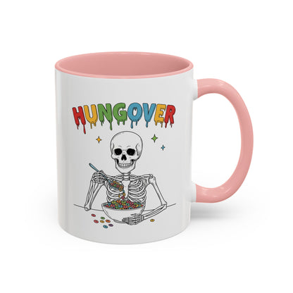 Hungover Coffee Mug — Funny Skeleton Cereal Mug (11/15oz)