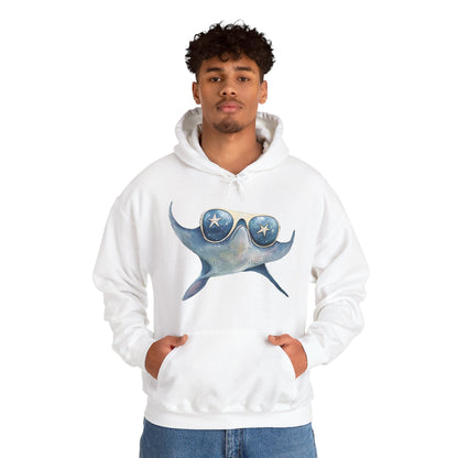 Manta Ray Sunglasses Hoodie – Cool Ocean Sea Life Sweatshirt