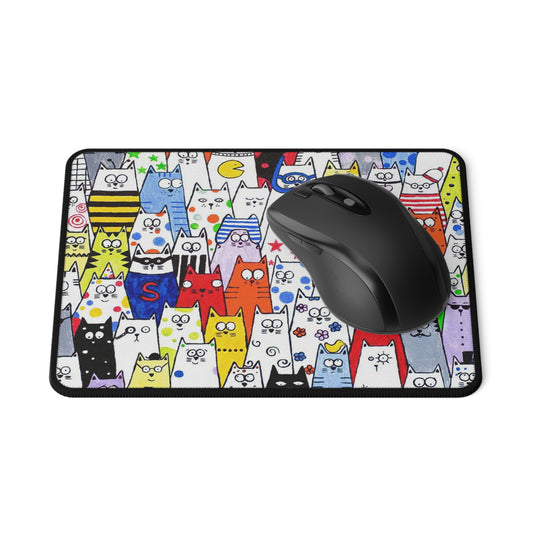 Colorful Cat Pattern Non-Slip Gaming Mouse Pad