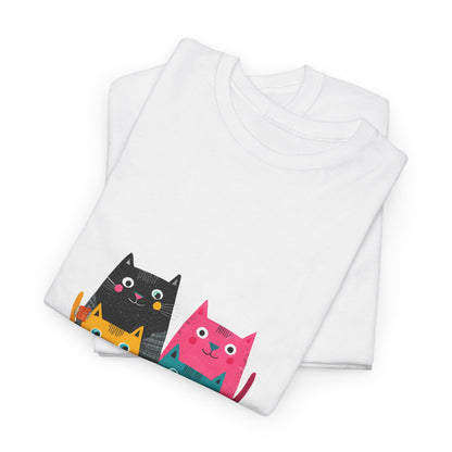Band Cats T-Shirt – Colorful Cat Music Graphic Tee