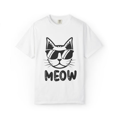 Cool Cat MEOW Unisex T-Shirt – Funny Minimal Cat Lover Tee