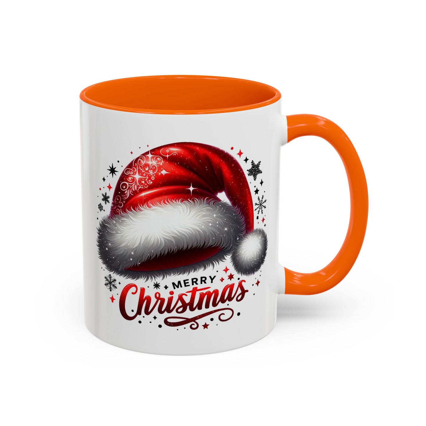 Merry Christmas Mug – Santa Hat Coffee Cup – Festive Holiday Red & White New Year Gift Mug