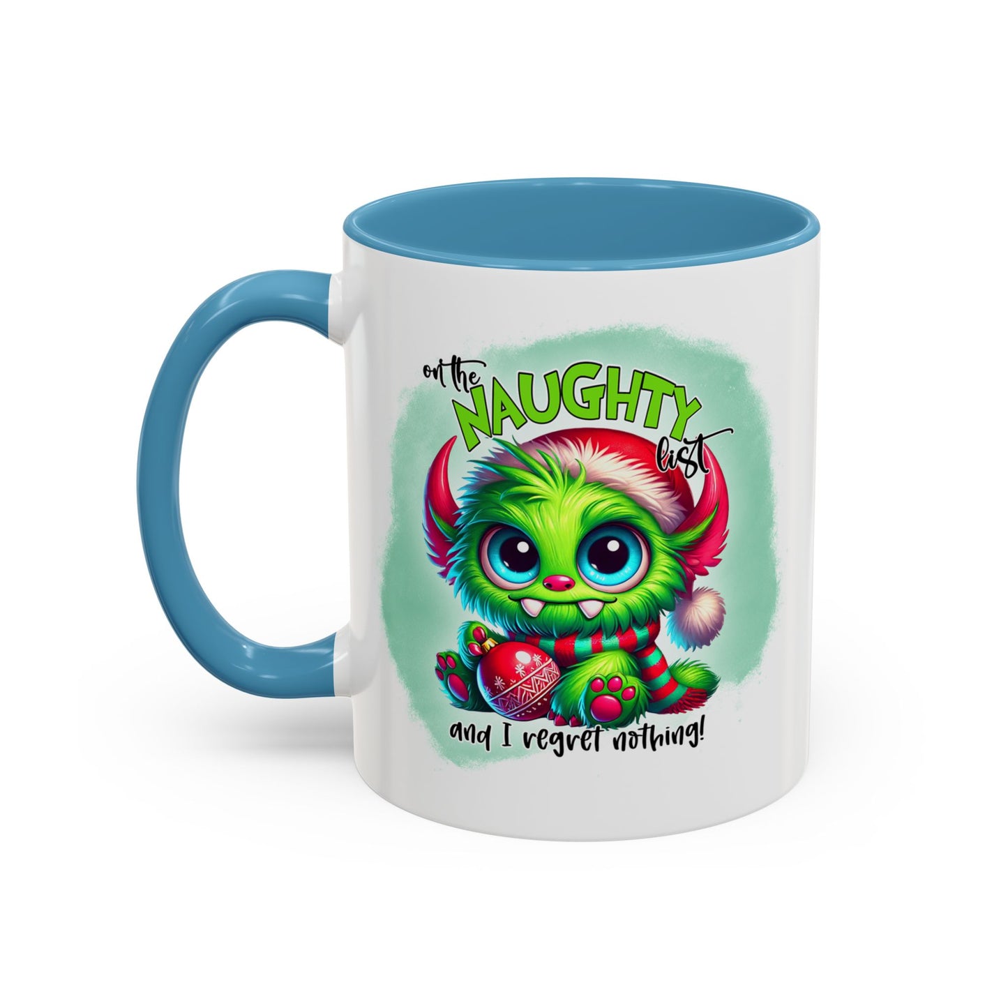 Naughty List Christmas Mug – Cute Monster Holiday Coffee Cup, Funny Xmas Gift (11oz/15oz)
