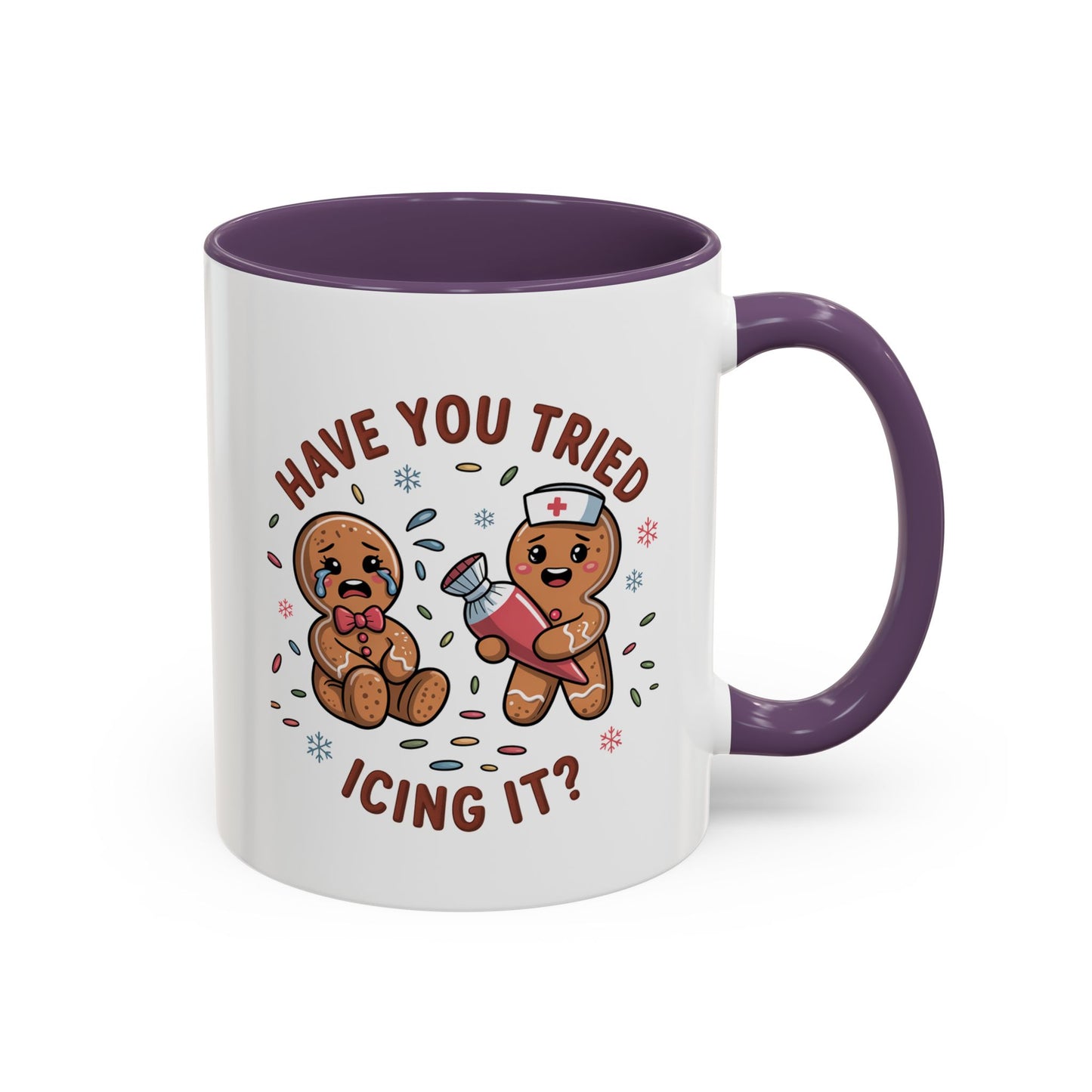 Have You Tried Icing It? Gingerbread Cookie Coffee Mug — Cute Holiday Baking Gift (11/15 oz)