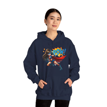 Superhero Girl Hoodie — POW! Graphic Pullover for Fans