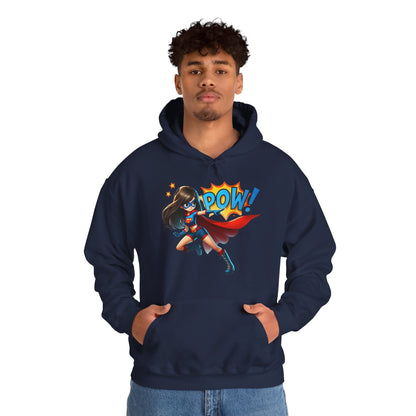 Superhero Girl Hoodie — POW! Graphic Pullover for Fans