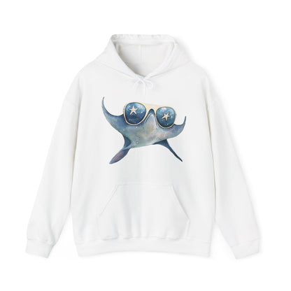 Manta Ray Sunglasses Hoodie – Cool Ocean Sea Life Sweatshirt