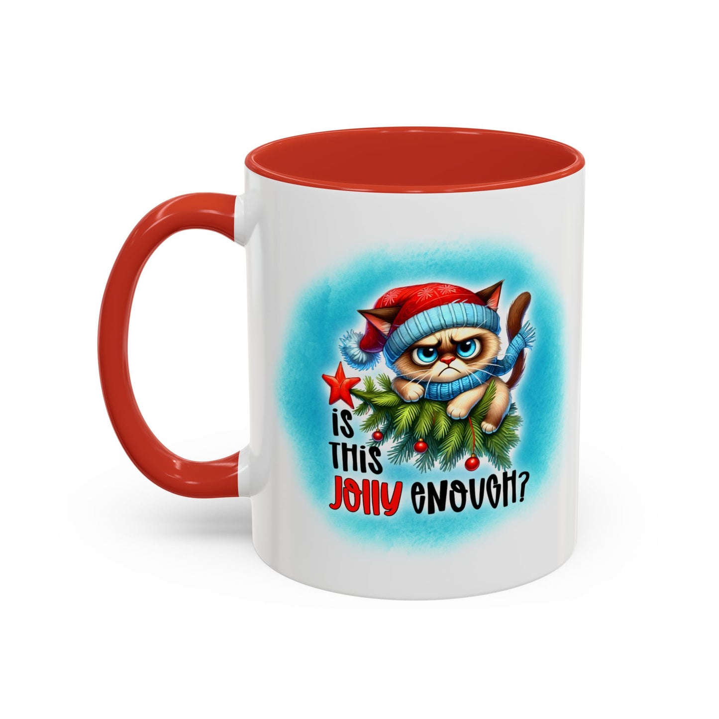 Is This Jolly Enough? Grumpy Cat Holiday Accent Mug