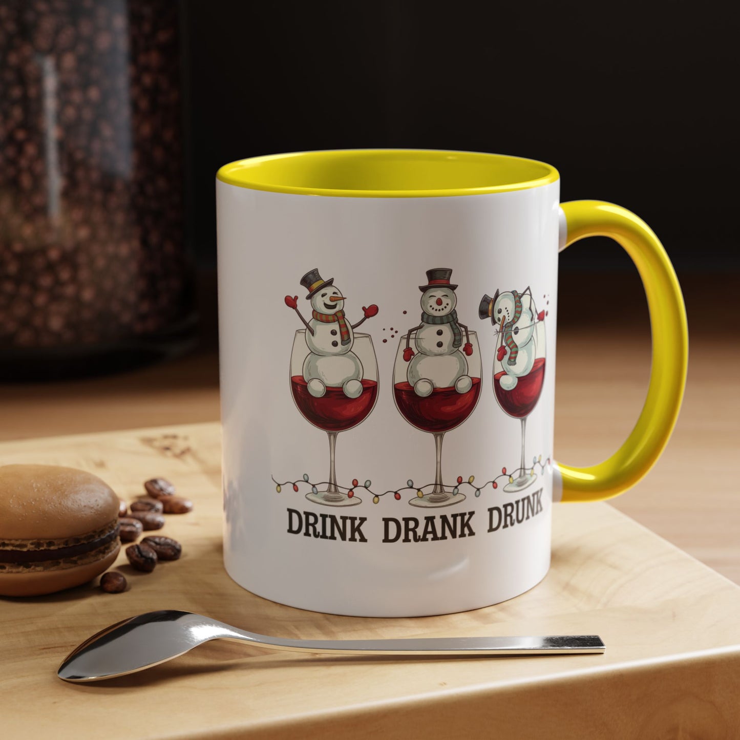 Drink Drank Drunk Wine Christmas Coffee Mug