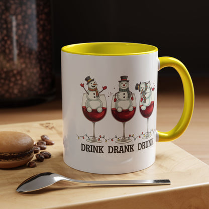 Drink Drank Drunk Wine Christmas Coffee Mug